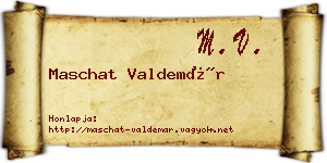 Maschat Valdemár névjegykártya